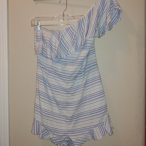 BB Dakota Pants - BB Dakota Colleen Romper One Shoulder Striped NEW!